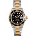 Copy Rolex Submariner Two-Tone 16613 Oyster Black WE01846