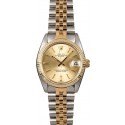 Fake Best Quality Mid-Size Rolex Datejust 6827 Champagne Dial WE02395
